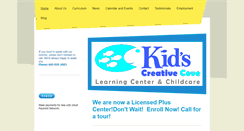 Desktop Screenshot of kidscreativecove.com