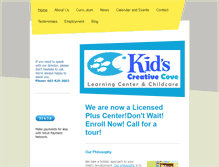 Tablet Screenshot of kidscreativecove.com